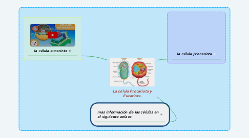 Mind Map: La célula Procariota y Eucariota.