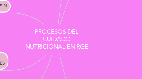 Mind Map: PROCESOS DEL CUIDADO NUTRICIONAL EN RGE
