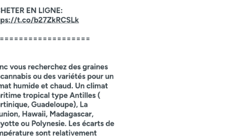 Mind Map: Graines De Cannabis Climat Tropical