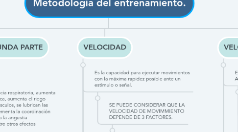 Mind Map: Metodología del entrenamiento.