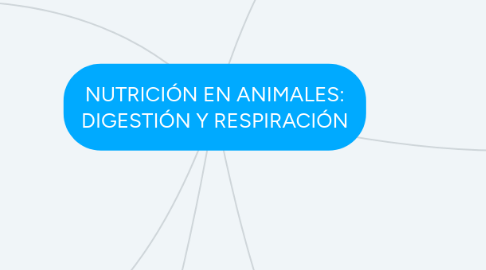 Mind Map: NUTRICIÓN EN ANIMALES: DIGESTIÓN Y RESPIRACIÓN