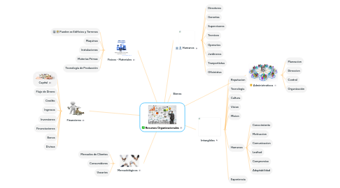 Mind Map: Recursos Organizacionales