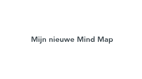 Mind Map: Mijn nieuwe Mind Map