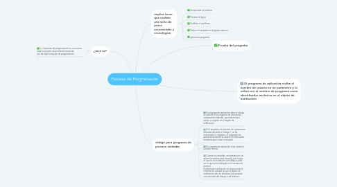 Mind Map: Proceso de Programación