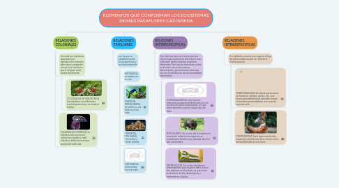 Mind Map: ELEMENTOS QUE CONFORMAN LOS ECOSITEMAS DENNIS PASAFLORES CASTAÑEDA