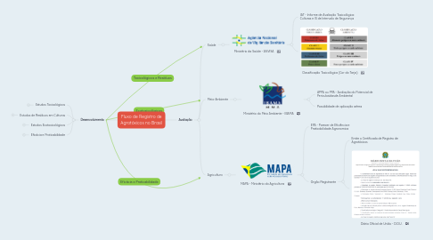 Mind Map: Fluxo de Registro de Agrotóxicos no Brasil