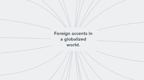 Mind Map: Foreign accents in a globalized world.