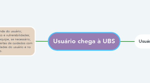 Mind Map: Usuário chega à UBS