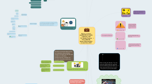 Mind Map: Planes y acciones establecidos en medio ambiente y SST Por Natalia Cardona Ficha 2282186  Apoyo Administrativo en salud Sena 2021