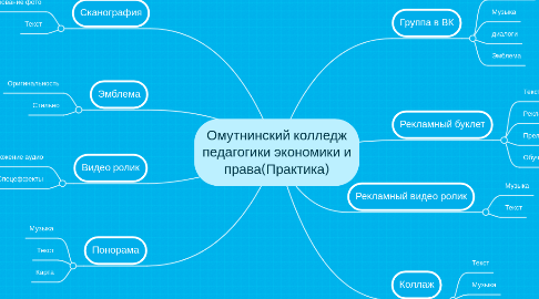 Mind Map: Омутнинский колледж педагогики экономики и права(Практика)