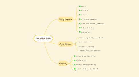 Mind Map: My Daily Plan