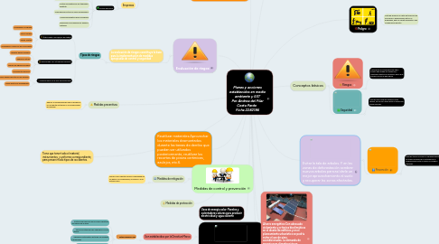 Mind Map: Planes y acciones establecidos en medio ambiente y SST Por Andrea del Pilar Costa Pardo Ficha 2282186