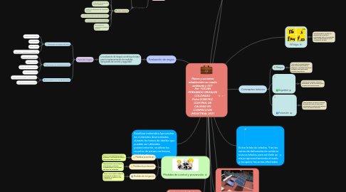 Mind Map: Planes y acciones establecidos en medio ambiente y SST  Por  YOLIAN FERNANDO GRISALES COLORADO  Ficha (2282193)  CONTROL DE CALIDAD EN CONFECCION INDUSTRIAL 2021