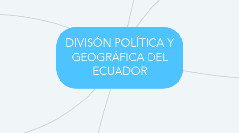 Mind Map: DIVISÓN POLÍTICA Y GEOGRÁFICA DEL ECUADOR