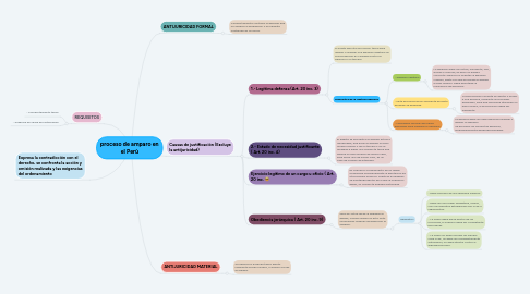 Mind Map: proceso de amparo en el Perù