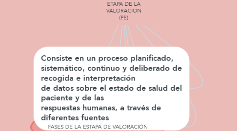 Mind Map: ETAPA DE LA VALORACION (PE)
