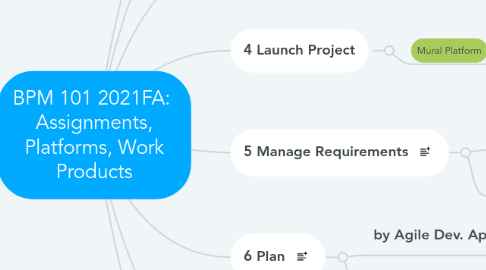 Mind Map: BPM 101 2021FA: Assignments, Platforms, Work Products