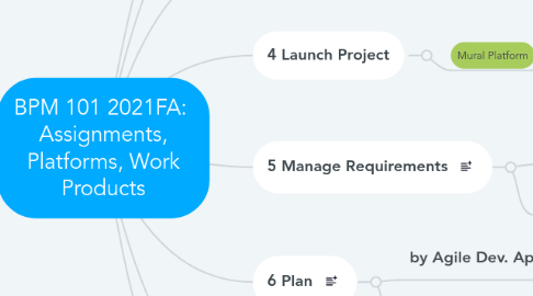 Mind Map: BPM 101 2021FA:  Assignments, Platforms, Work Products