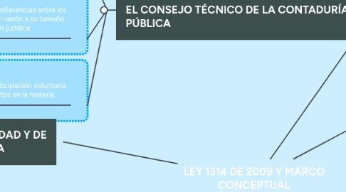 Mind Map: LEY 1314 DE 2009 Y MARCO CONCEPTUAL