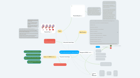 Mind Map: Ante and post partum haemorrhage