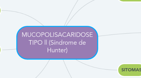 Mind Map: MUCOPOLISACARIDOSE TIPO || (Síndrome de Hunter)