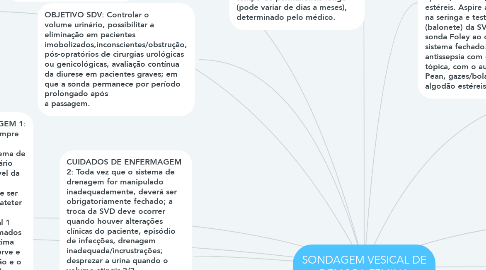 Mind Map: SONDAGEM VESICAL DE DEMORA FEMINA