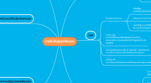 Mind Map: การสืบพันธุ์ของพืชดอก