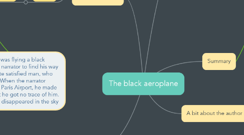Mind Map: The black aeroplane