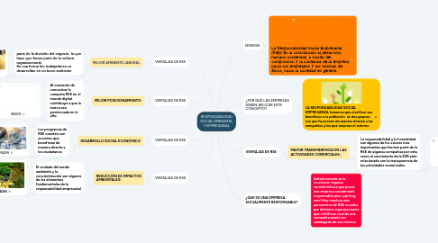 Mind Map: RESPONSABILIDAD SOCIAL AMBIENTAL Y EMPRESARIAL