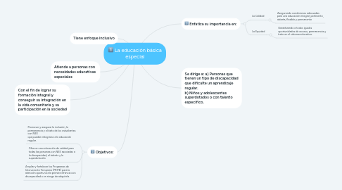 Mind Map: La educación básica especial