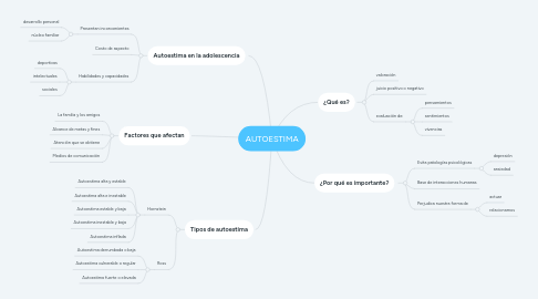 Mind Map: AUTOESTIMA