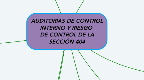 Mind Map: AUDITORÍAS DE CONTROL INTERNO Y RIESGO  DE CONTROL DE LA SECCIÓN 404