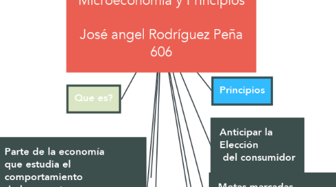 Mind Map: Microeconomía y Principios  José angel Rodríguez Peña 606