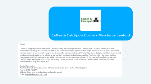 Mind Map: Collier & Catchpole Builders Merchants Lawford