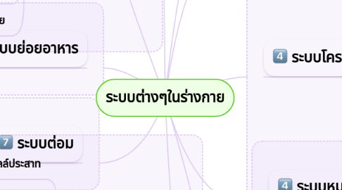 Mind Map: ระบบต่างๆในร่างกาย