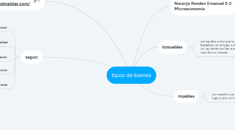 Mind Map: tipos de bienes