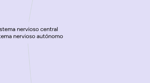 Mind Map: Sistema nervioso central Sistema nervioso autónomo