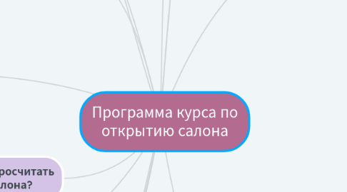 Mind Map: Программа курса по открытию салона