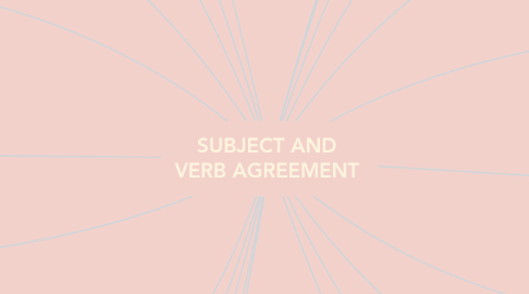 Mind Map: SUBJECT AND VERB AGREEMENT