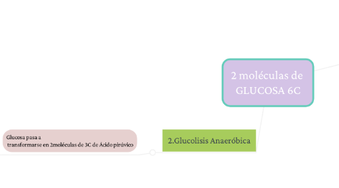 Mind Map: 2 moléculas de  GLUCOSA 6C