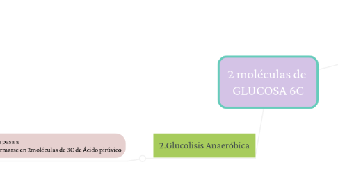 Mind Map: 2 moléculas de GLUCOSA 6C