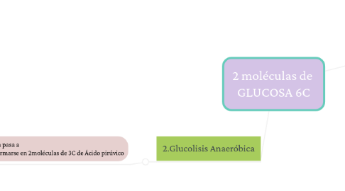 Mind Map: 2 moléculas de  GLUCOSA 6C