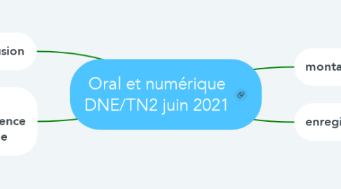 Mind Map: Oral et numérique DNE/TN2 juin 2021