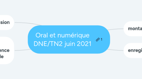 Mind Map: Oral et numérique DNE/TN2 juin 2021