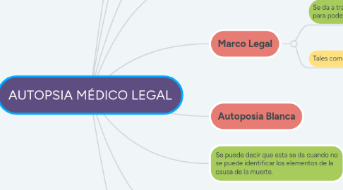 Mind Map: AUTOPSIA MÉDICO LEGAL