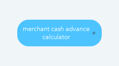 Mind Map: merchant cash advance calculator