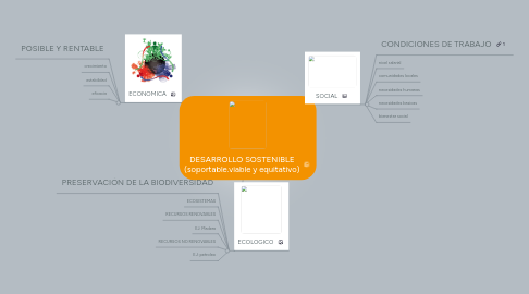 Mind Map: DESARROLLO SOSTENIBLE (soportable.viable y equitativo)