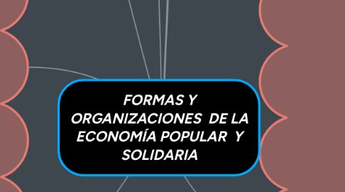 Mind Map: FORMAS Y ORGANIZACIONES  DE LA ECONOMÍA POPULAR  Y SOLIDARIA