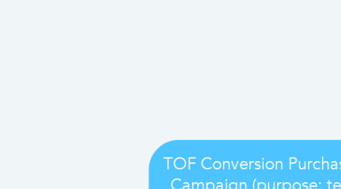 Mind Map: TOF Conversion Purchases Campaign (purpose: test creatives)