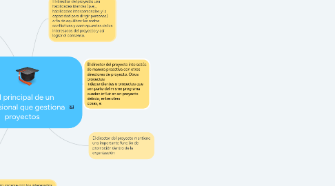 Mind Map: Rol principal de un profesional que gestiona proyectos